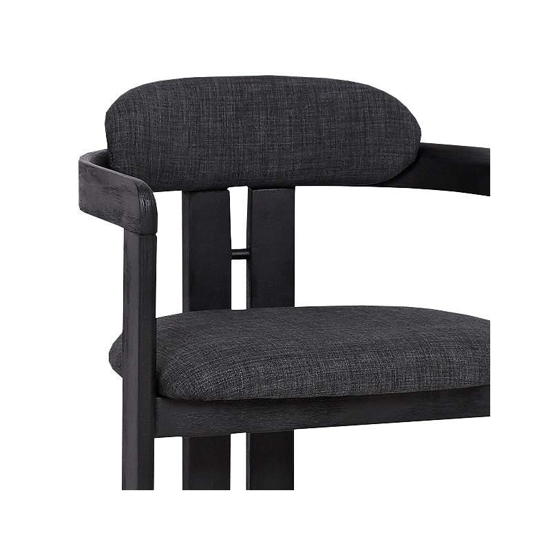 Image 3 Jazmin Black Brush Wood Dining Chairs Set of 2 more views