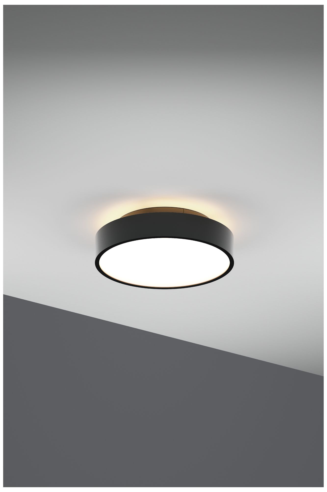 Image 2 Jazz 12" Wide Black Round Surface Mount - Direct/Indirect more views