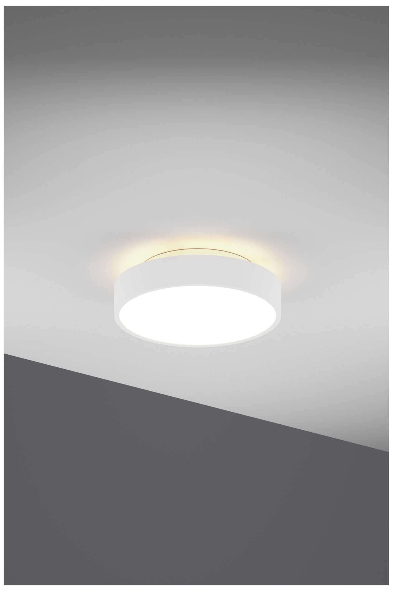 Image 2 Jazz 12" Wide White Round Surface Mount - Direct/Indirect more views