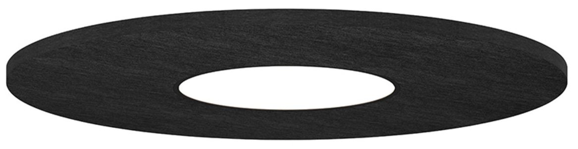 Jazz 16" W Acoustic Black Round LED Surface Ceiling Light - Direct/Indirect