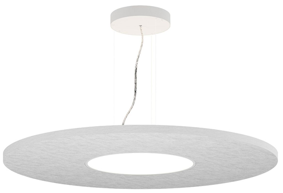 Jazz 16" W Acoustic White Round LED Pendant - Direct/Indirect