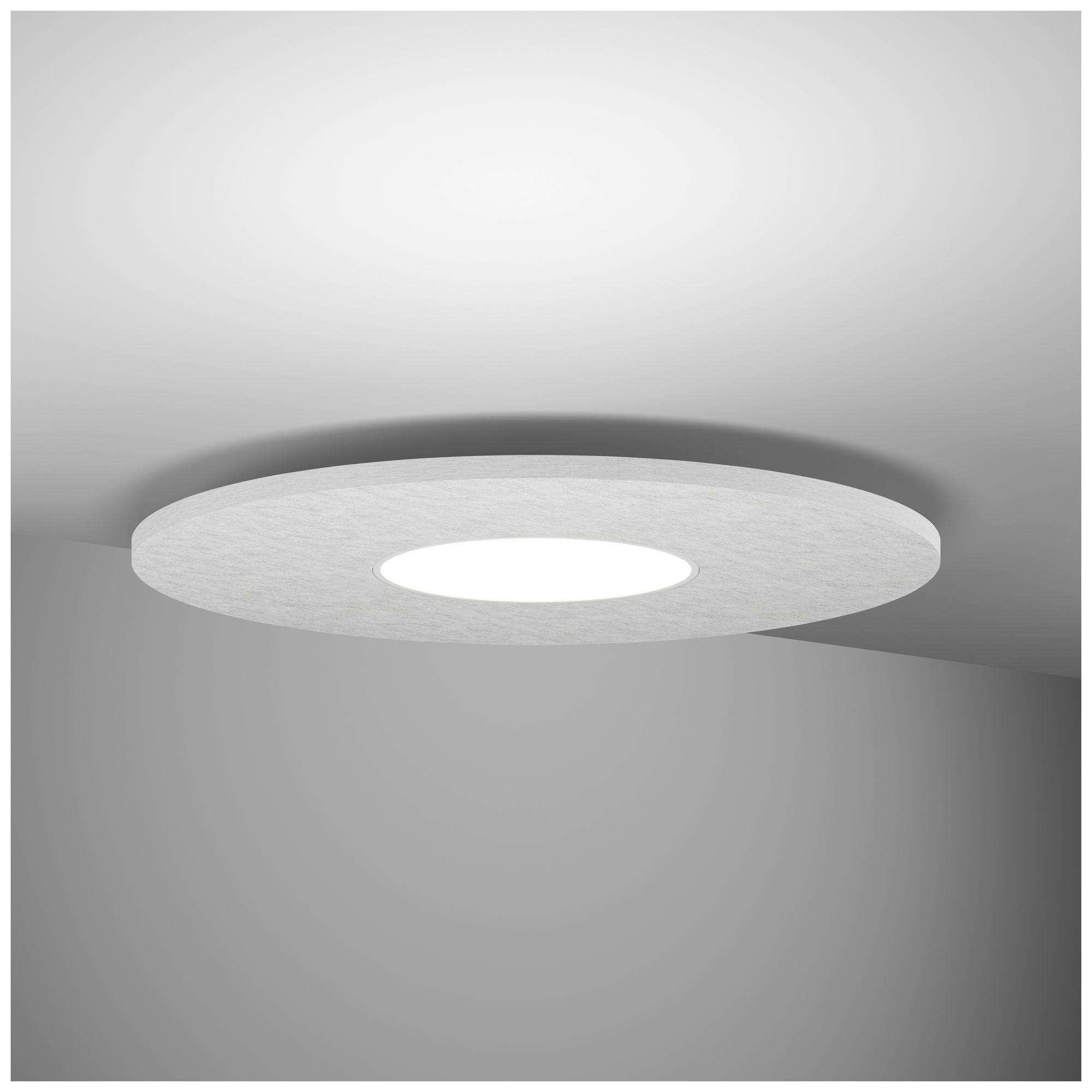 Image 2 Jazz 16" W Acoustic White Round LED Surface Ceiling Light - Direct more views