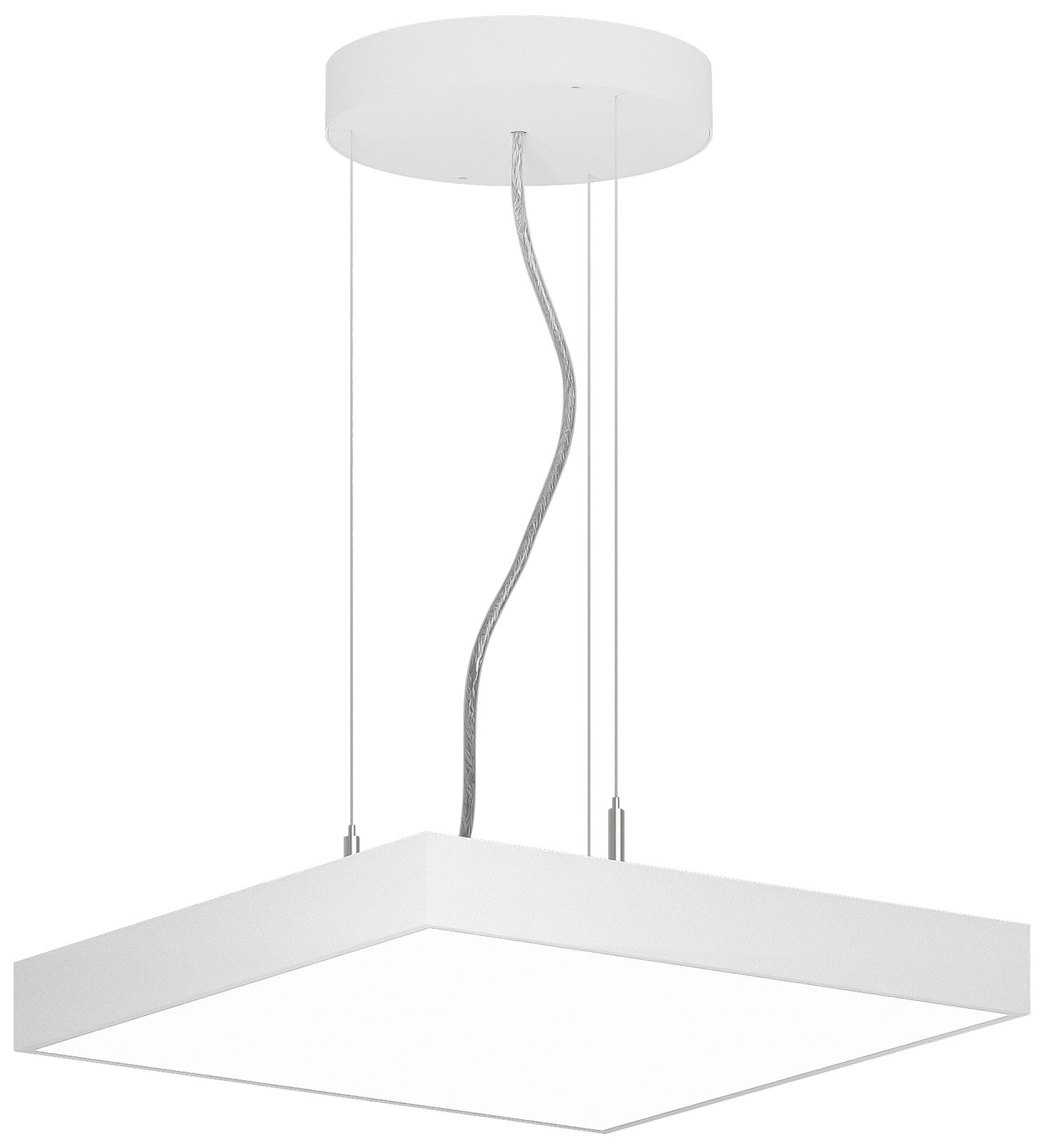 Jazz 16" Wide White Round LED Pendant - Direct/Indirect