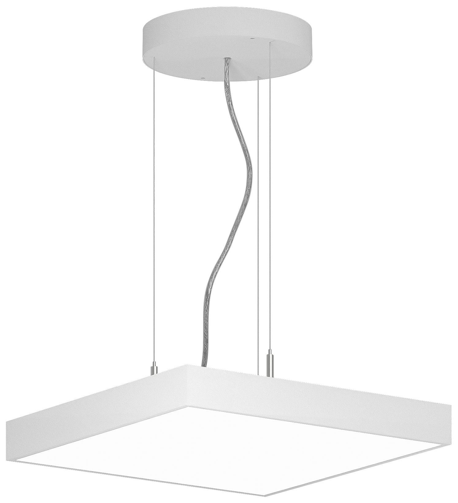 Jazz 16" Wide White Round LED Pendant - Direct - Made to Order