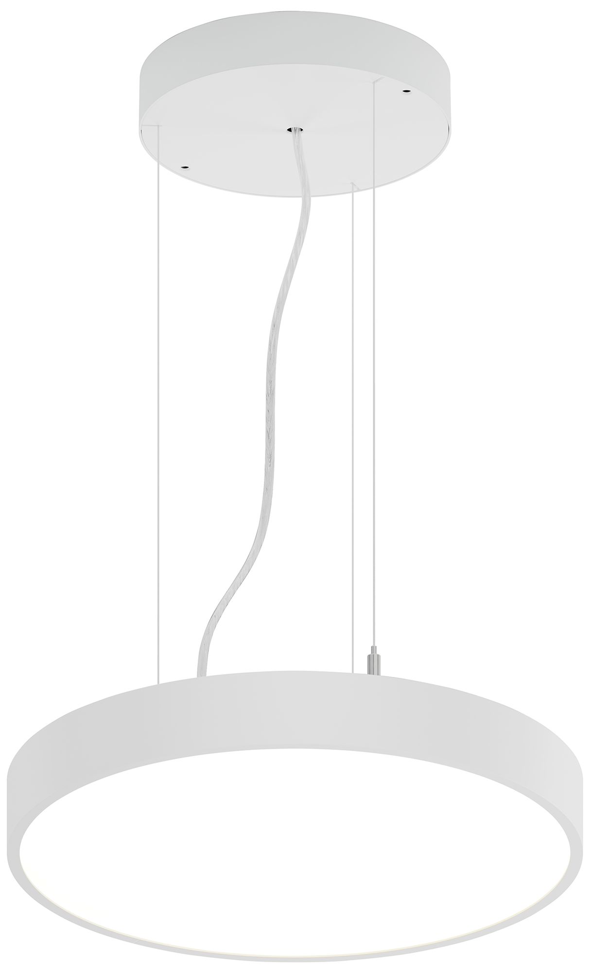 Jazz 16" Wide White Round LED Pendant - Direct