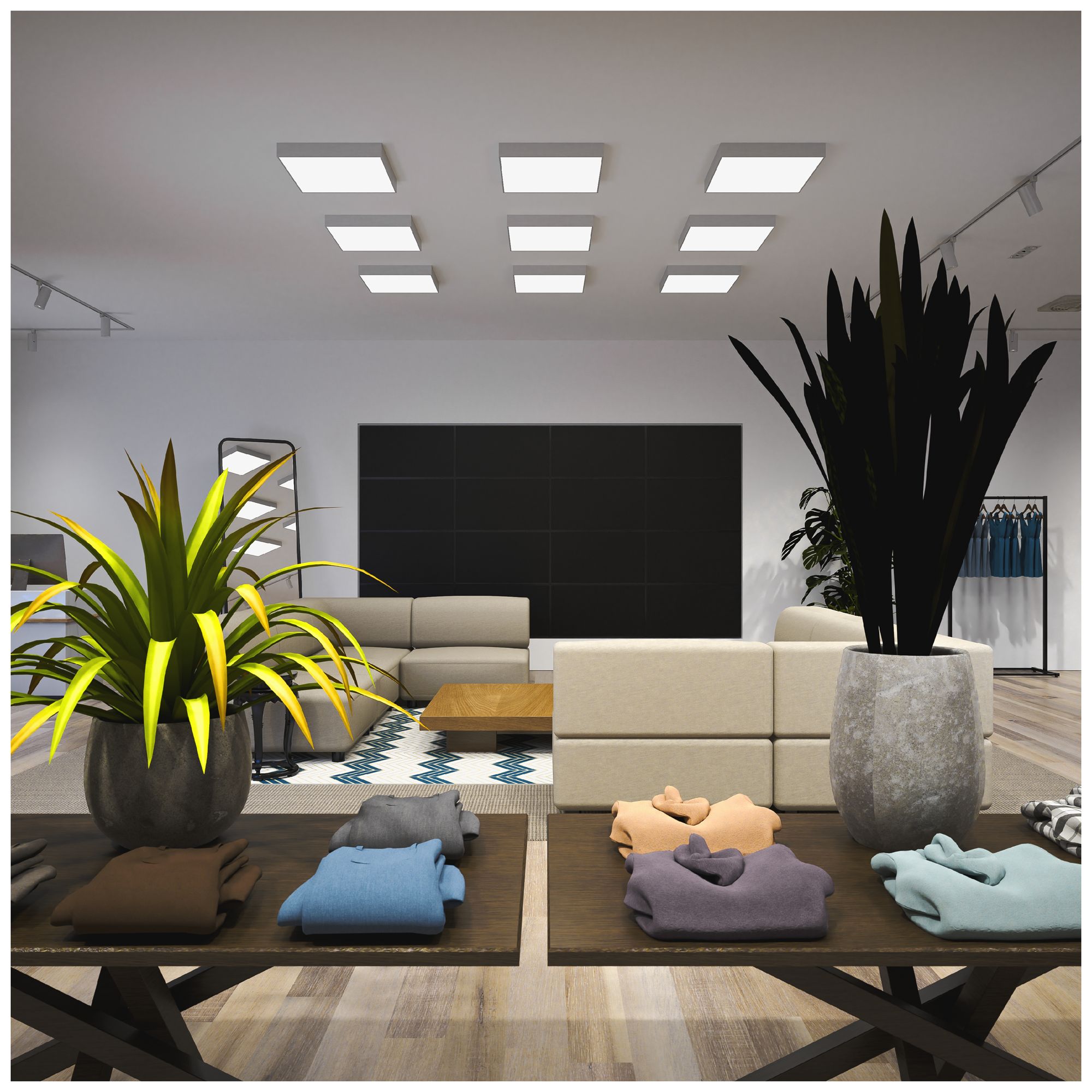 Image 4 Jazz 22" Wide White Square LED Surface Mount - Direct more views