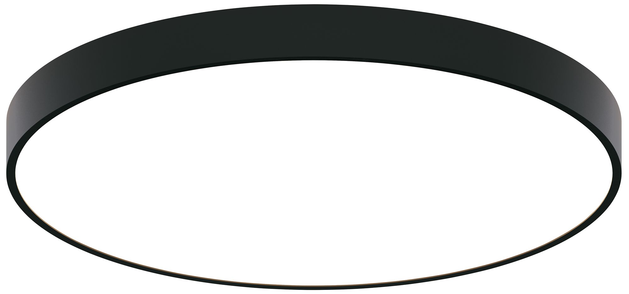 Jazz 24" Wide Black Round Surface Mount - Direct/Indirect