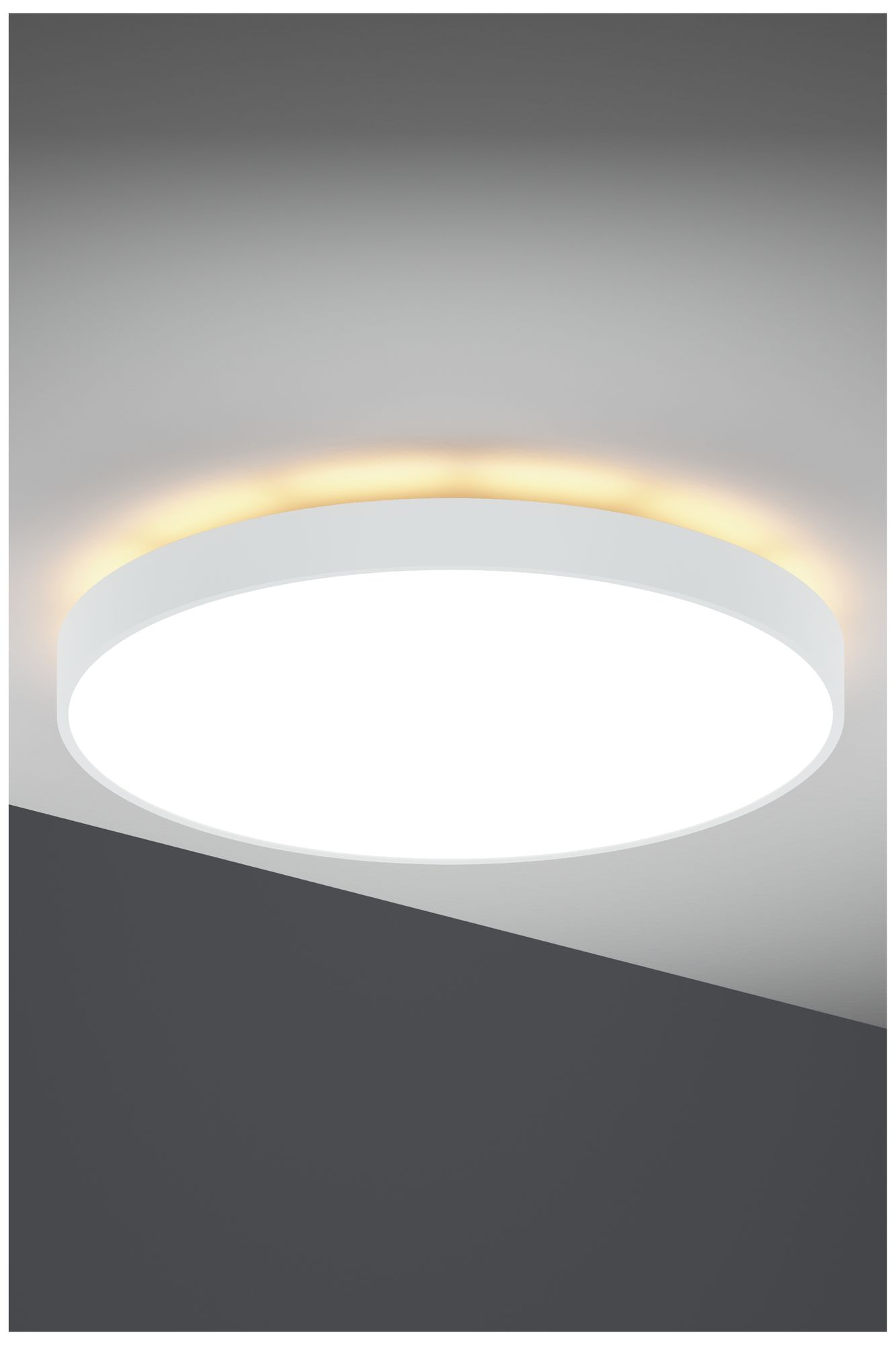 Image 2 Jazz 24" Wide White Round Surface Mount - Direct/Indirect more views