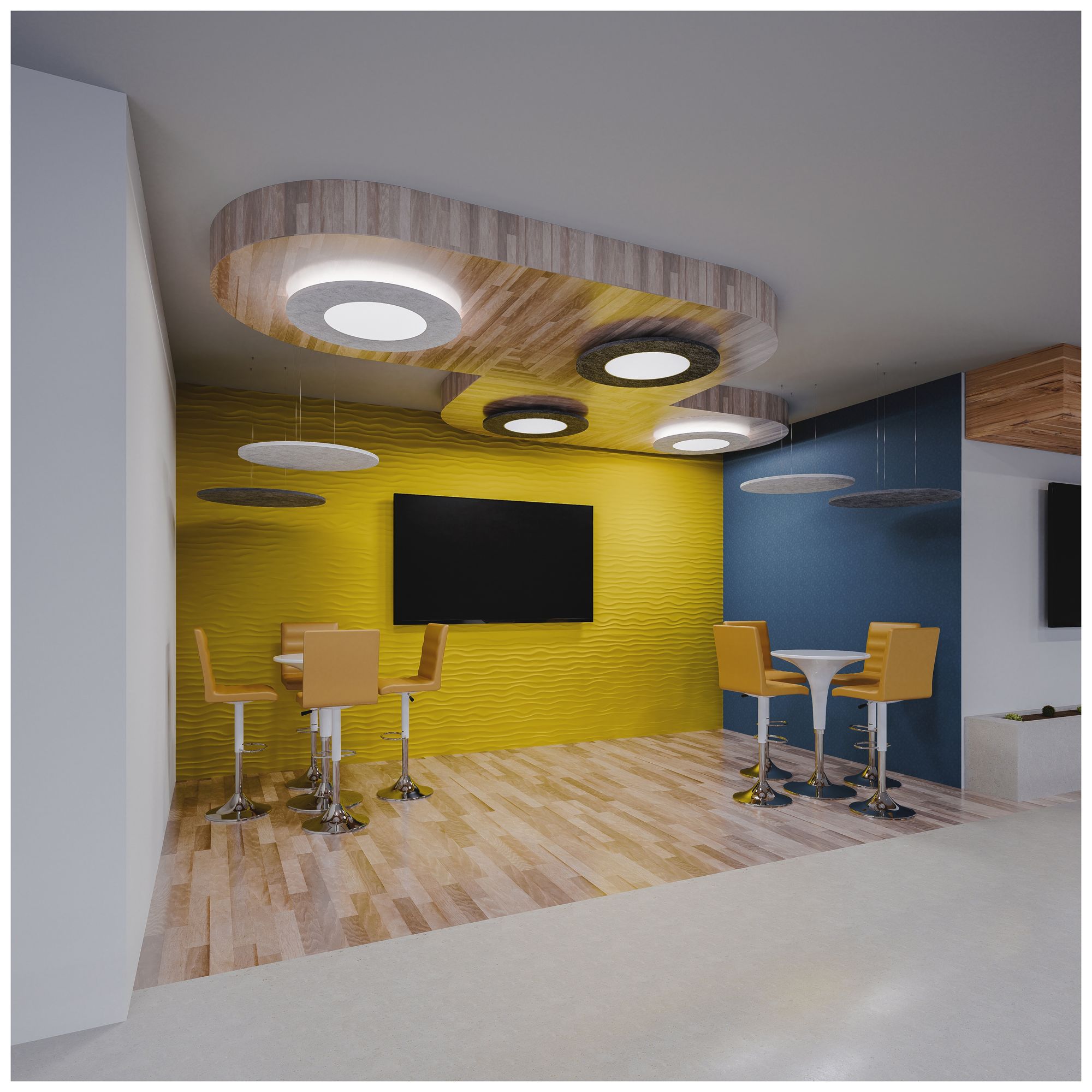 Image 3 Jazz 24" W Acoustic Black Round LED Surface Ceiling Light - Direct more views