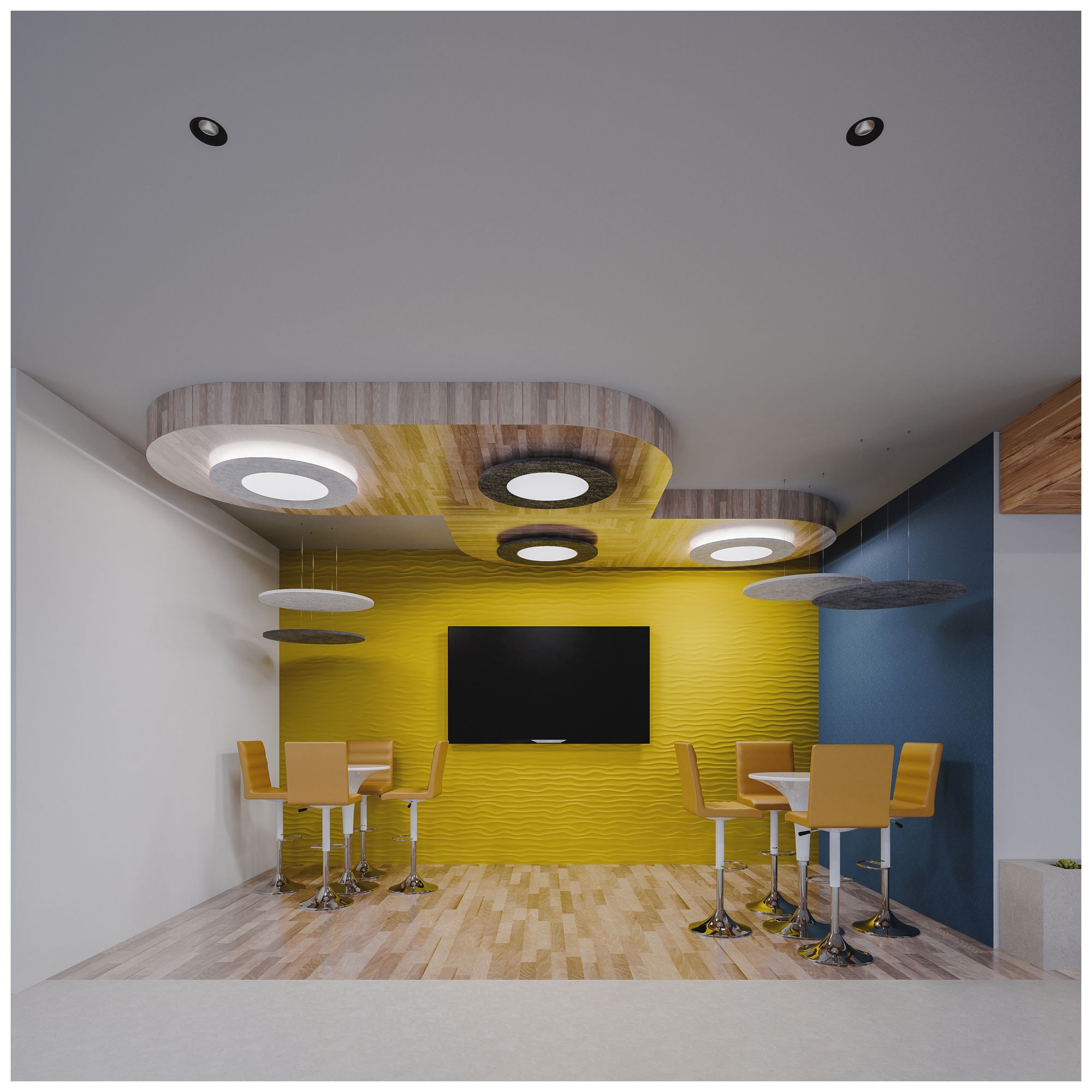 Image 4 Jazz 24" W Acoustic Black Round LED Surface Ceiling Light - Direct more views