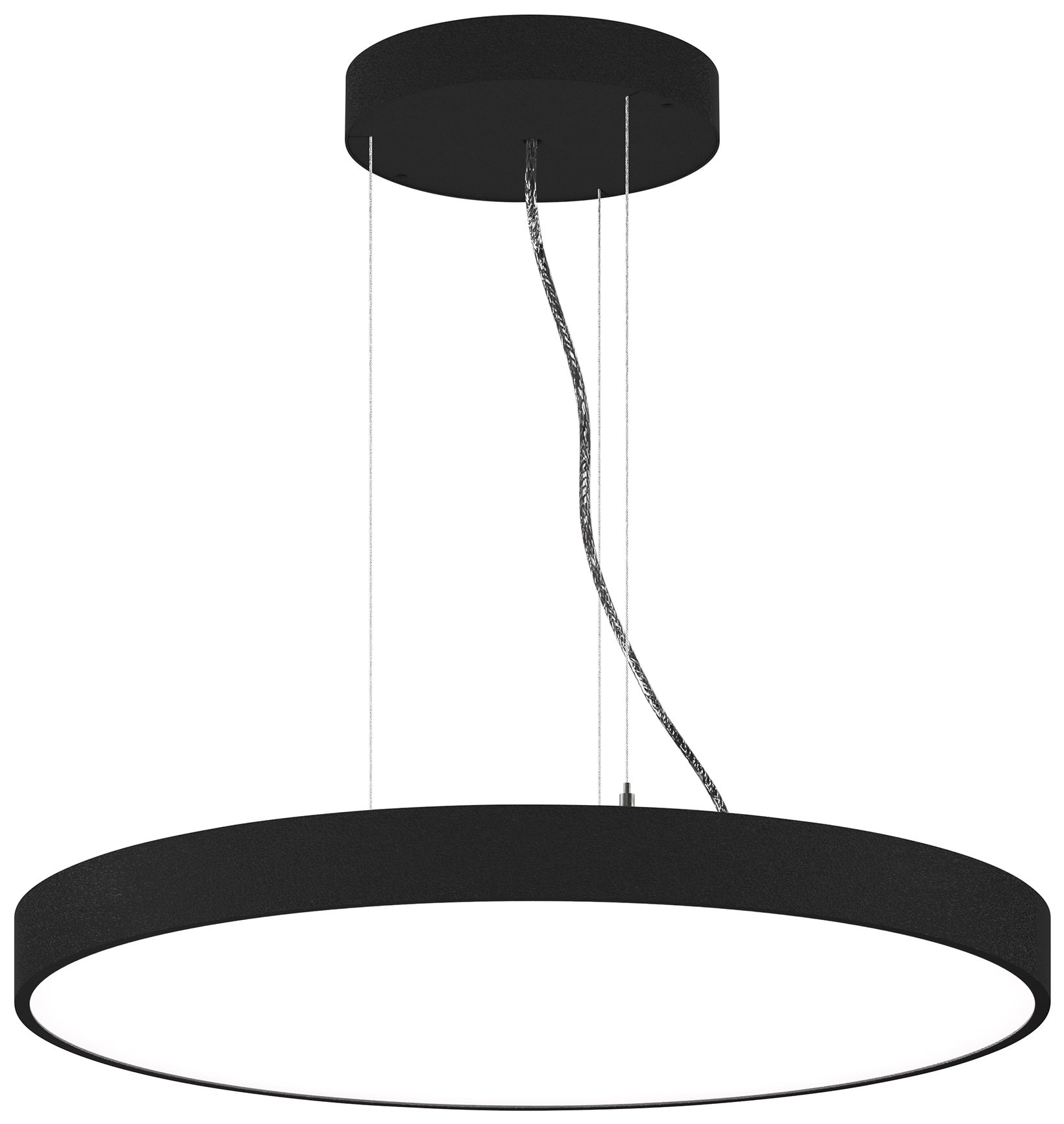 Jazz 24" Wide Black Round LED Pendant - Direct - Made to Order