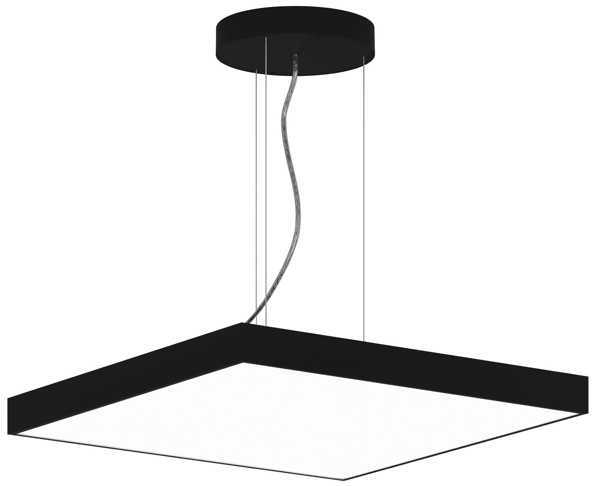 Jazz 24" Wide Black Round LED Pendant - Direct - Made to Order