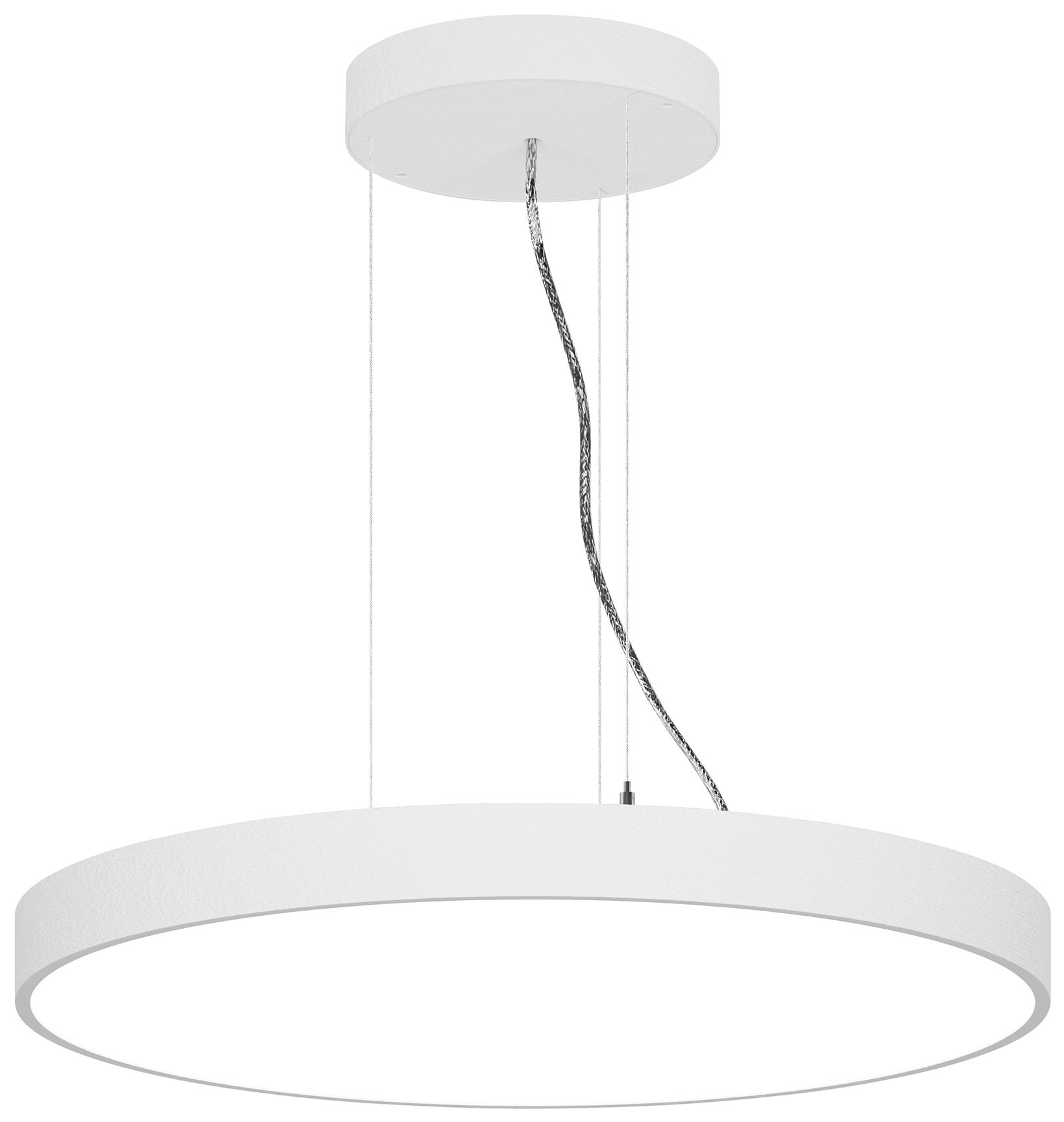 Jazz 24" Wide White Round LED Pendant - Direct/Indirect - Made to Order