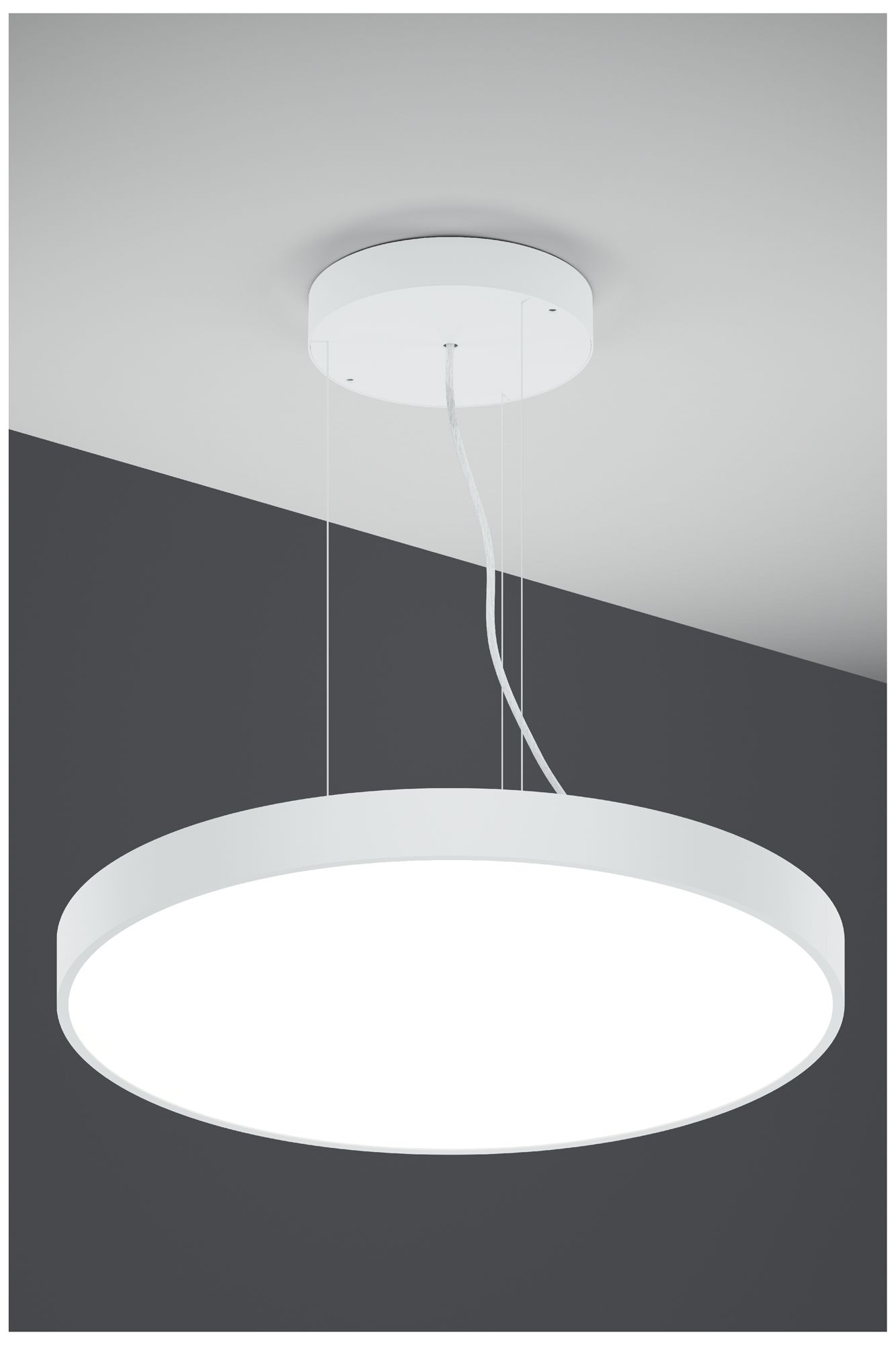 Image 2 Jazz 24" Wide White Round LED Pendant - Direct more views