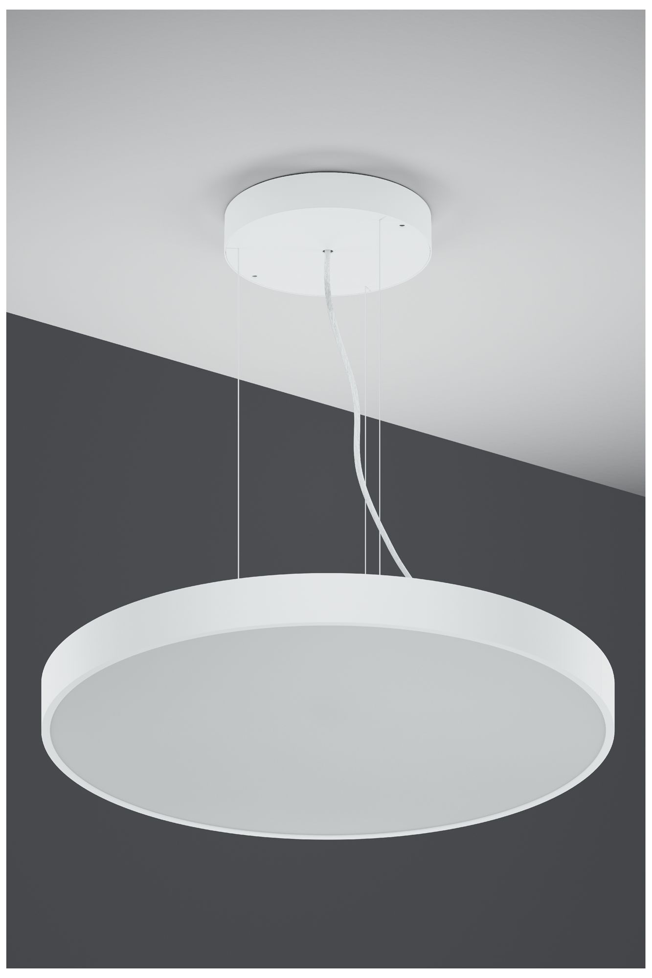 Image 3 Jazz 24" Wide White Round LED Pendant - Direct more views