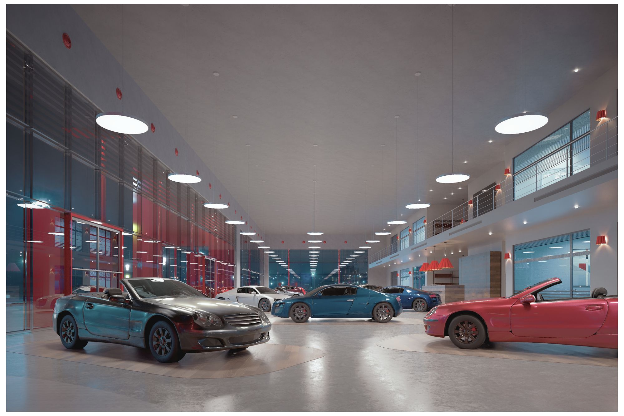 Jazz 24" Wide White Round LED Pendant - Direct