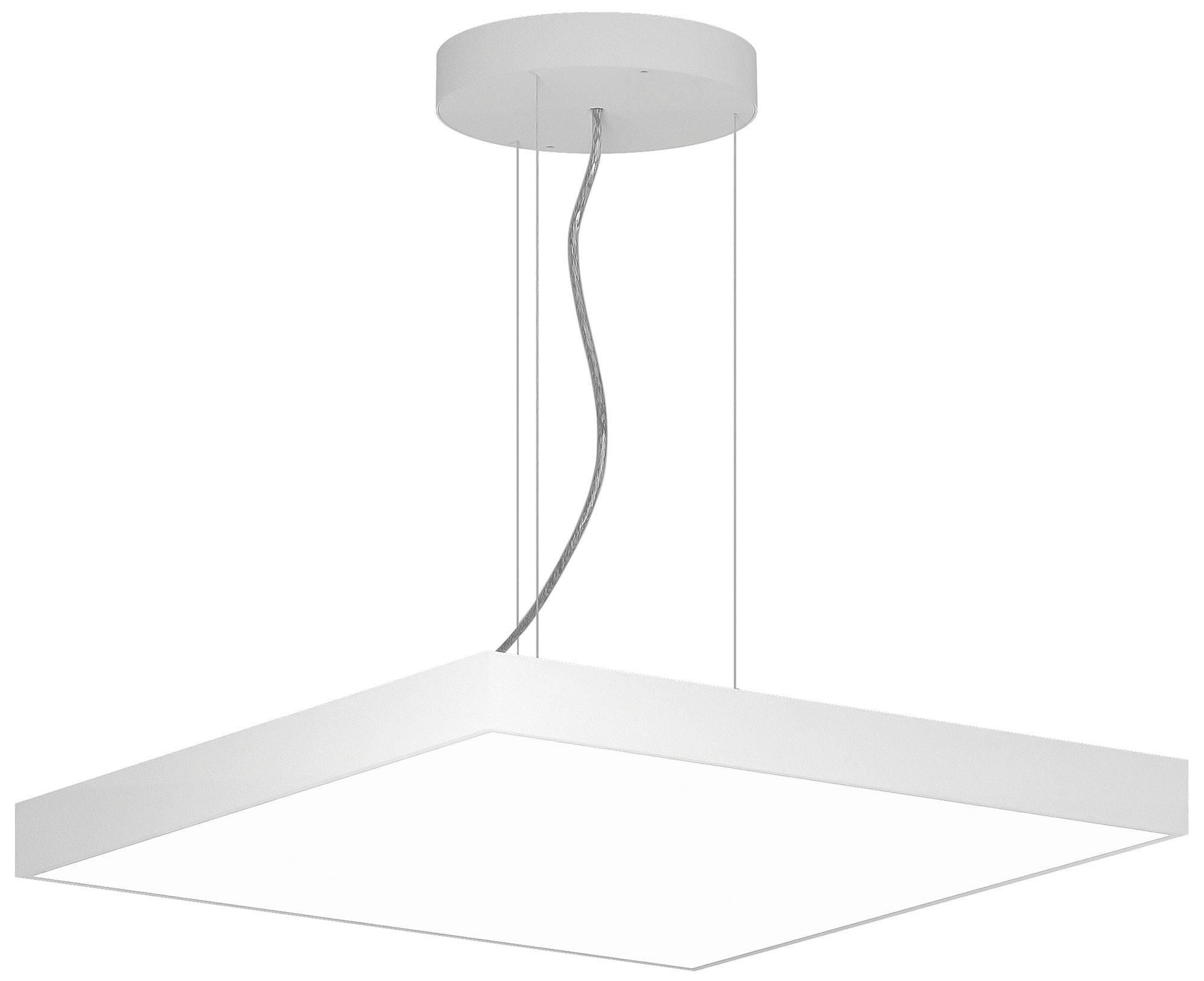 Jazz 24" Wide White Round LED Pendant - Direct