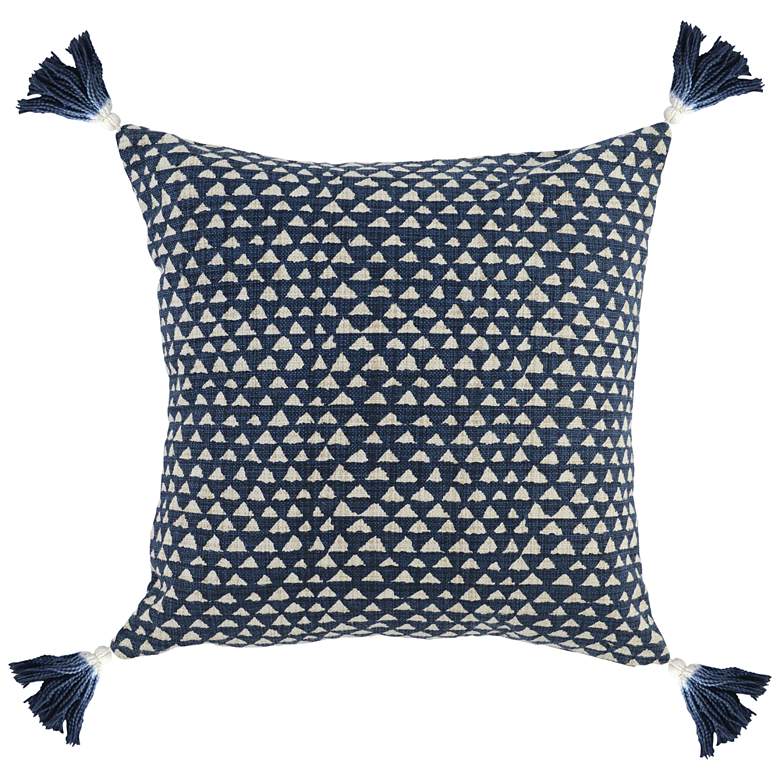 Image 1 Jazz Indigo Blue Screen Print 20 inch Square Decorative Pillow