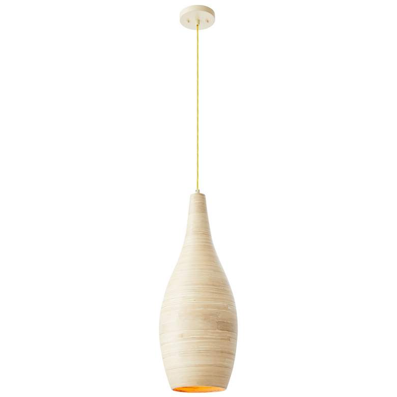 Image 1 Jean 1-Light Pendant in Natural Bamboo