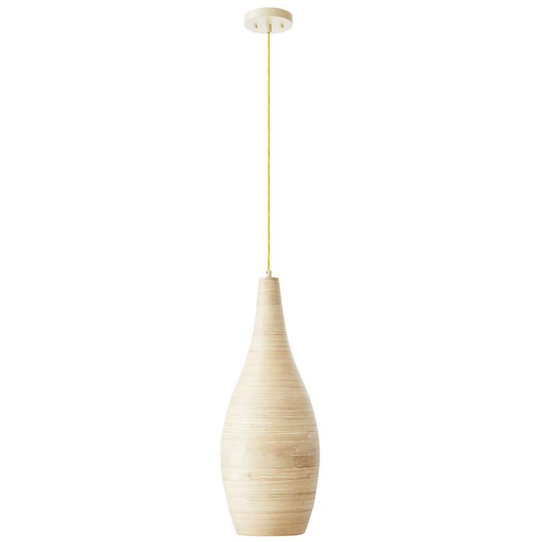 Image 3 Jean 1-Light Pendant in Natural Bamboo more views