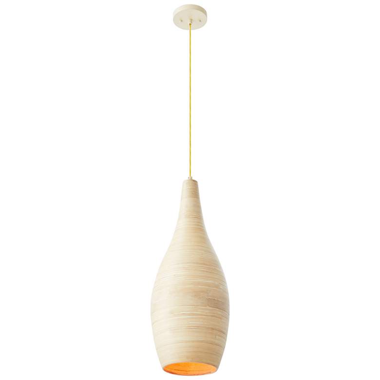 Image 4 Jean 1-Light Pendant in Natural Bamboo more views