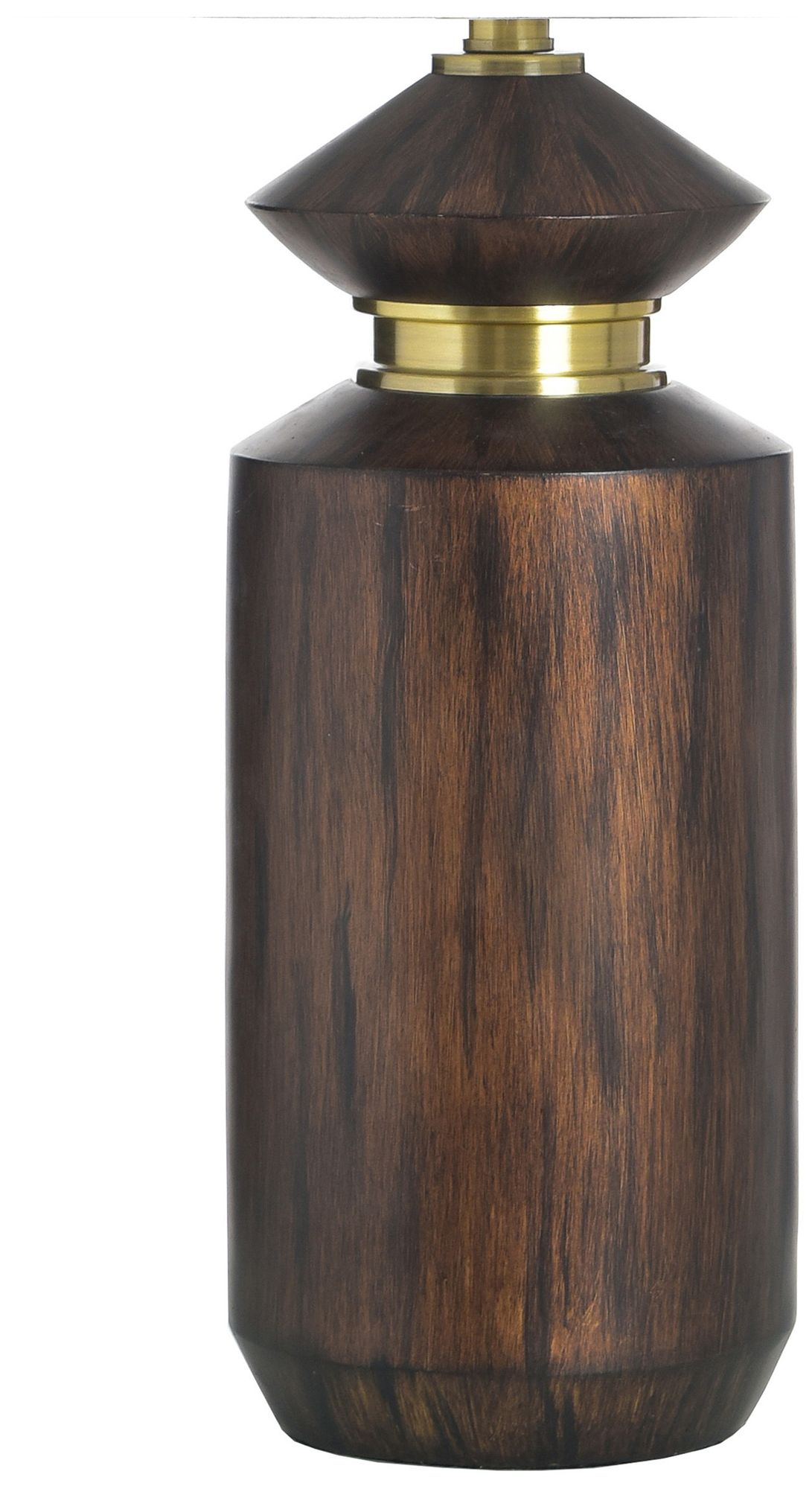 Image 4 Jean 29" High Mahogany & Gold Table Lamp with Light Oatmeal Shade more views