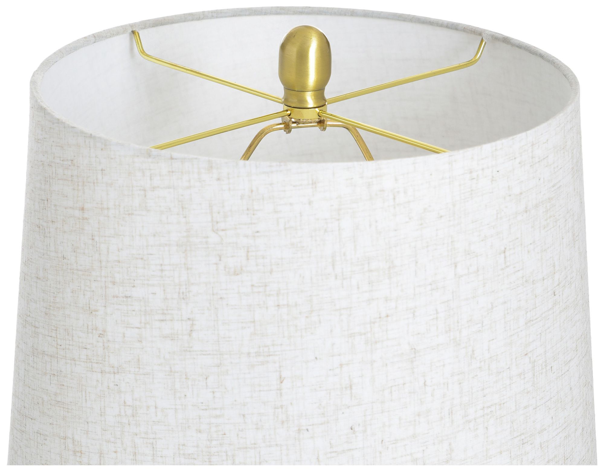 Image 6 Jean 29" High Mahogany & Gold Table Lamp with Light Oatmeal Shade more views