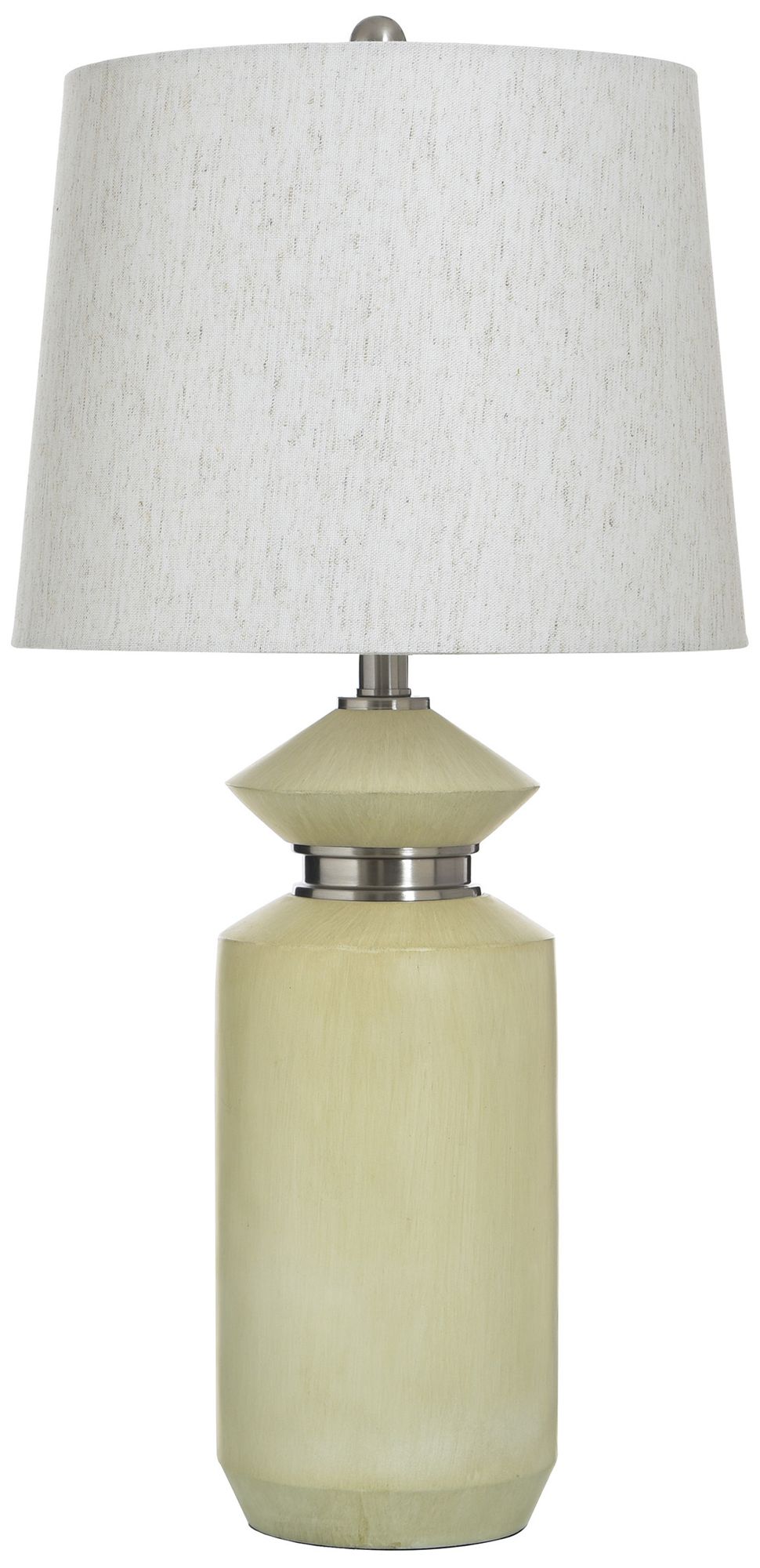 Image 2 Jean 29" High Pettye Ivory & Silver Table Lamp with Light Oatmeal Shade