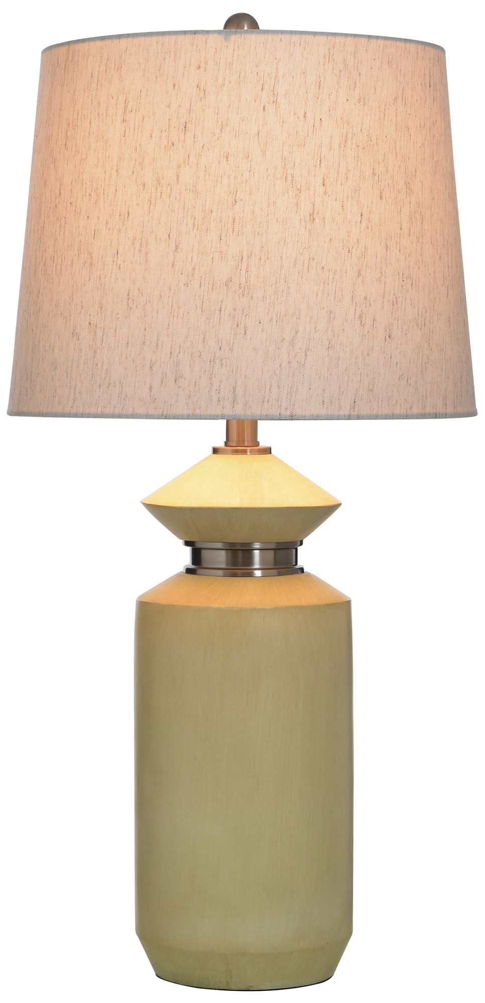 Image 3 Jean 29" High Pettye Ivory & Silver Table Lamp with Light Oatmeal Shade more views