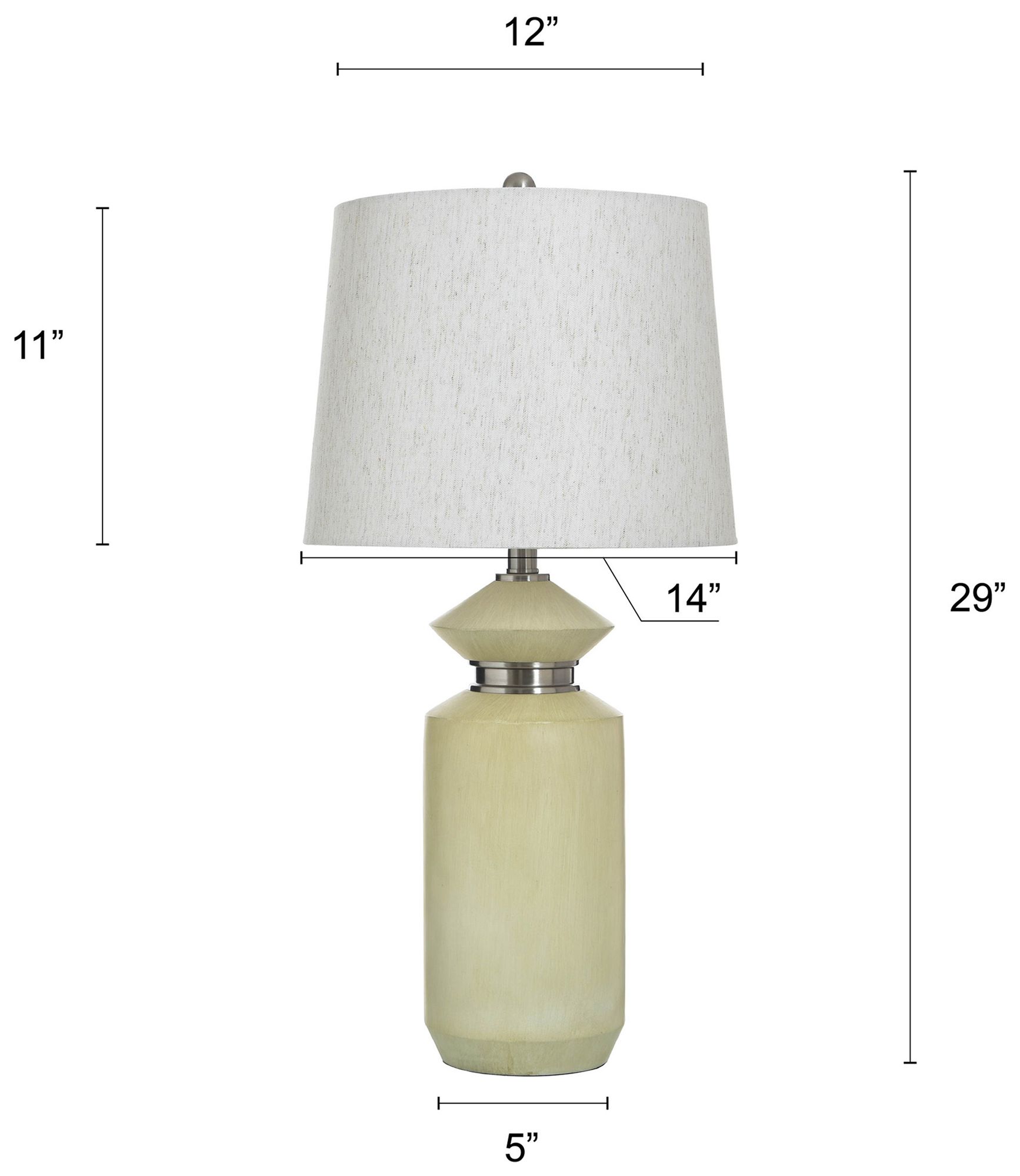 Image 7 Jean 29" High Pettye Ivory & Silver Table Lamp with Light Oatmeal Shade more views