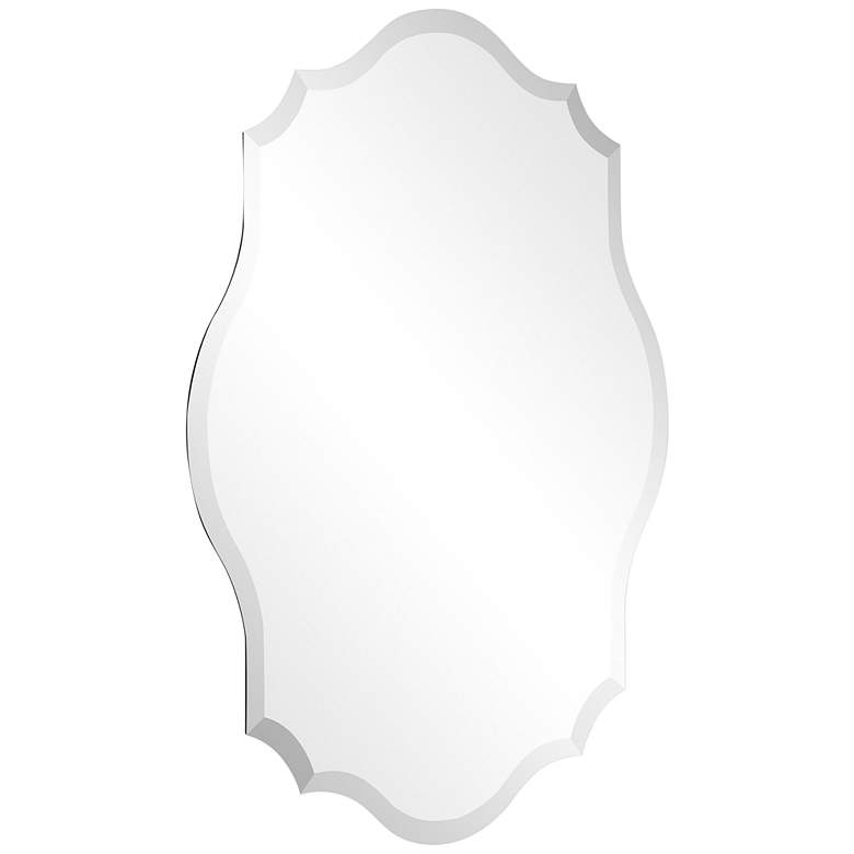 Image 5 Jean 32 inch x 24 inch Polygonal Scalloped Frameless Wall Mirror more views