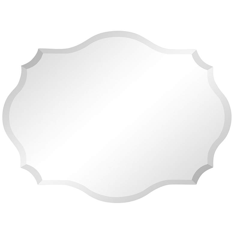Image 6 Jean 32" x 24" Polygonal Scalloped Frameless Wall Mirror more views