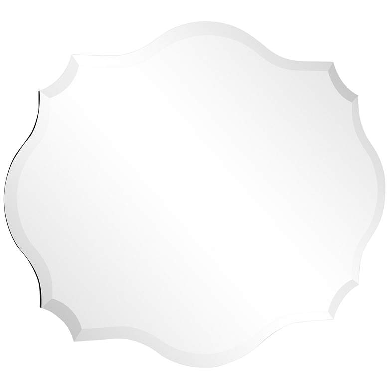 Image 7 Jean 32 inch x 24 inch Polygonal Scalloped Frameless Wall Mirror more views