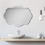 Jean 32" x 24" Polygonal Scalloped Frameless Wall Mirror in scene