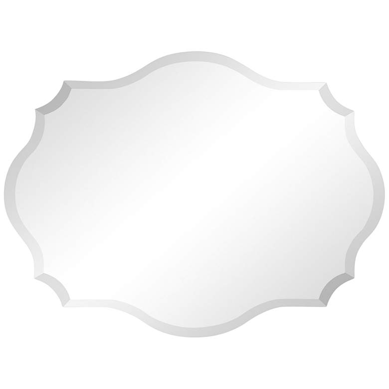 Image 6 Jean 40" x 30" Polygonal Scalloped Frameless Wall Mirror more views