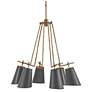 2_Jean-Louis 30" Wide Old Brass 6-Light Chandelier