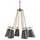 Jean-Louis 30" Wide Old Brass 6-Light Chandelier
