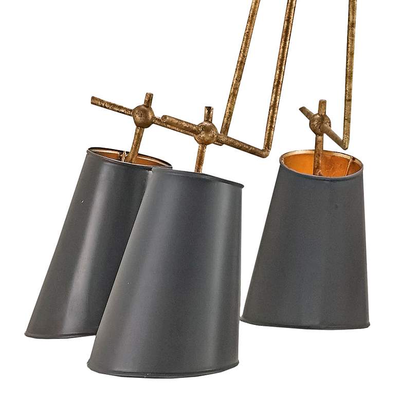 Image 3 Jean-Louis 30" Wide Old Brass 6-Light Chandelier more views