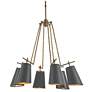 3_Jean-Louis 30" Wide Old Brass 6-Light Chandelier more views
