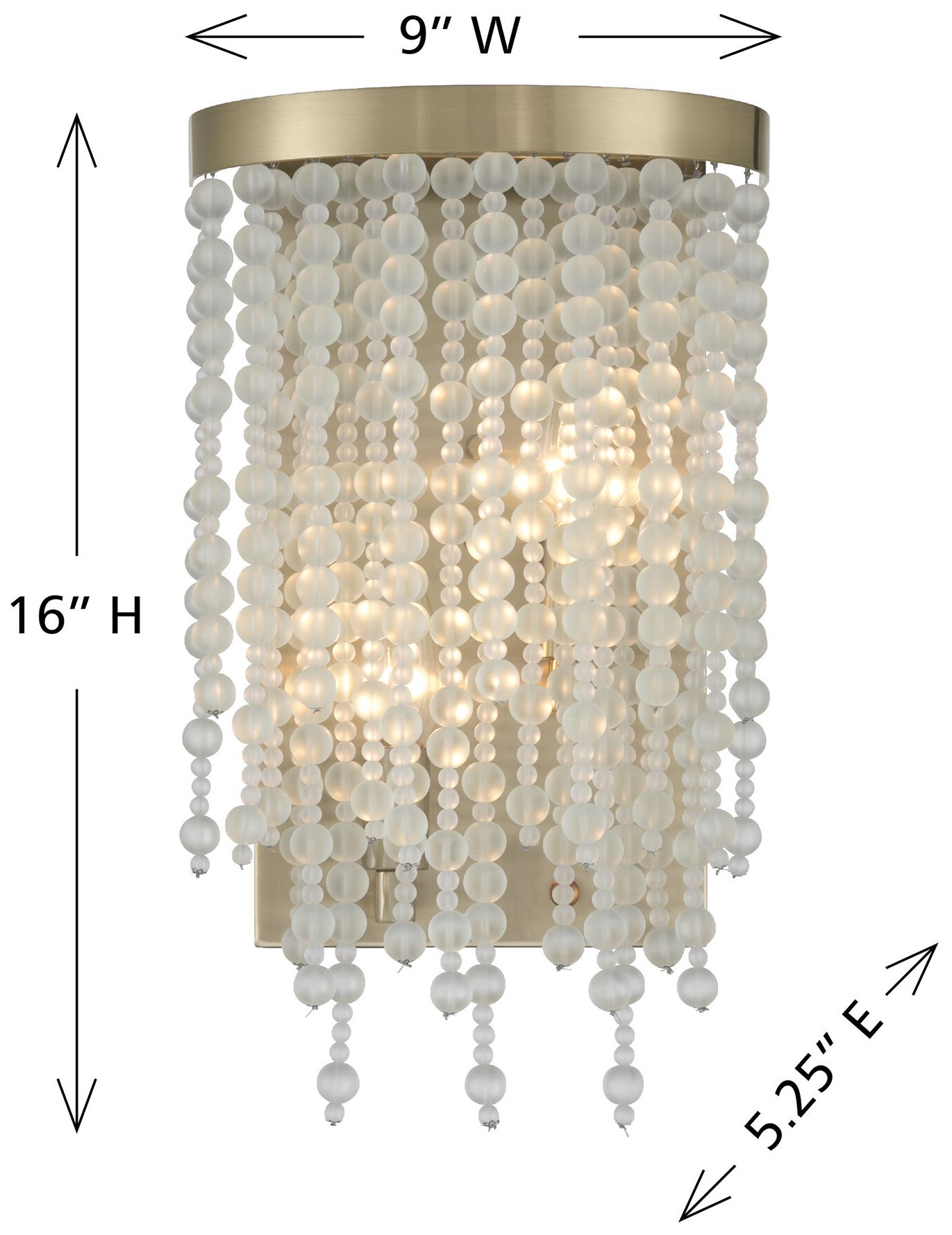 Image 6 Jeanette 2-Light Wall Sconce in Noble Brass more views