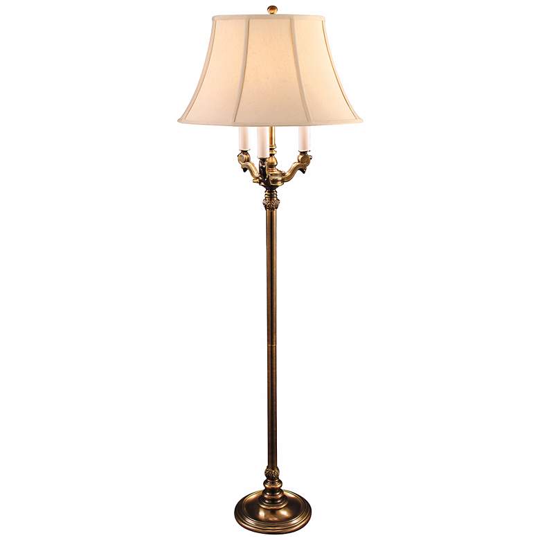 Image 1 Jeanette Antique Brass 4-Light Floor Lamp