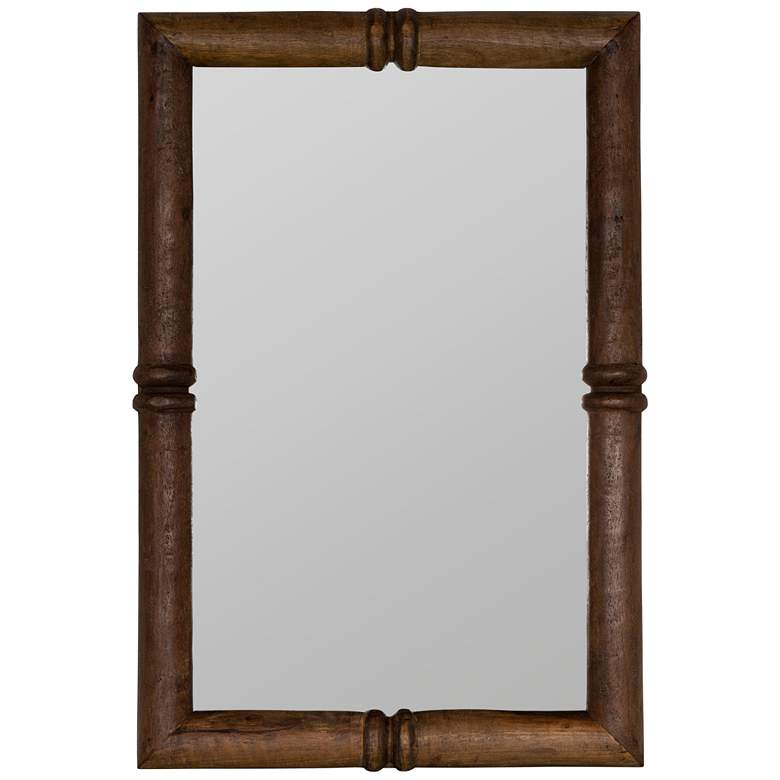 Image 2 Jeanne Dark Walnut Finish 36" x 24" Wooden Rectangle Wall Mirror