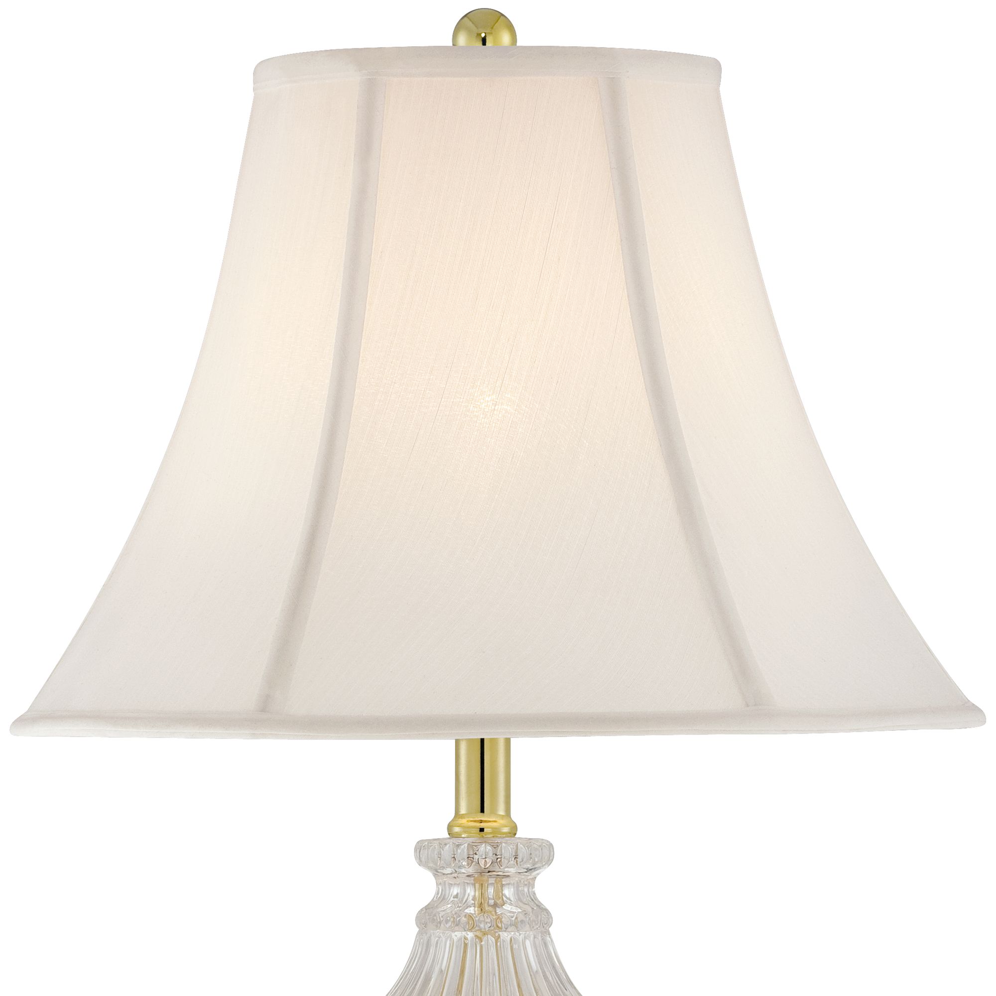 Image 4 Jeannie 26 1/2" Brass and Cut Glass Urn Table Lamps Set of 2 more views