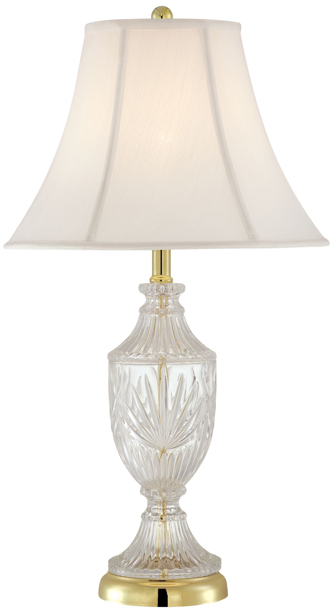 Image 2 Jeannie 26 1/2" Brass and Cut Glass Vase Table Lamp with Dimmer