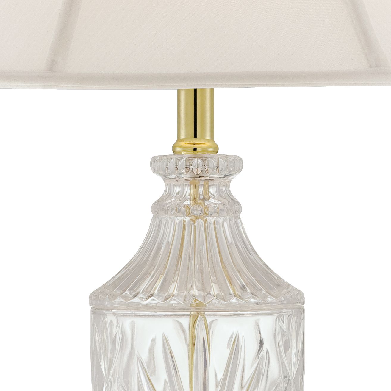 Image 3 Jeannie 26 1/2" Brass and Cut Glass Vase Table Lamp with Dimmer more views