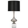 Jeannie 33.5"H Nickel And Lucite CRYST Accent Lamp w/ Off White Shade