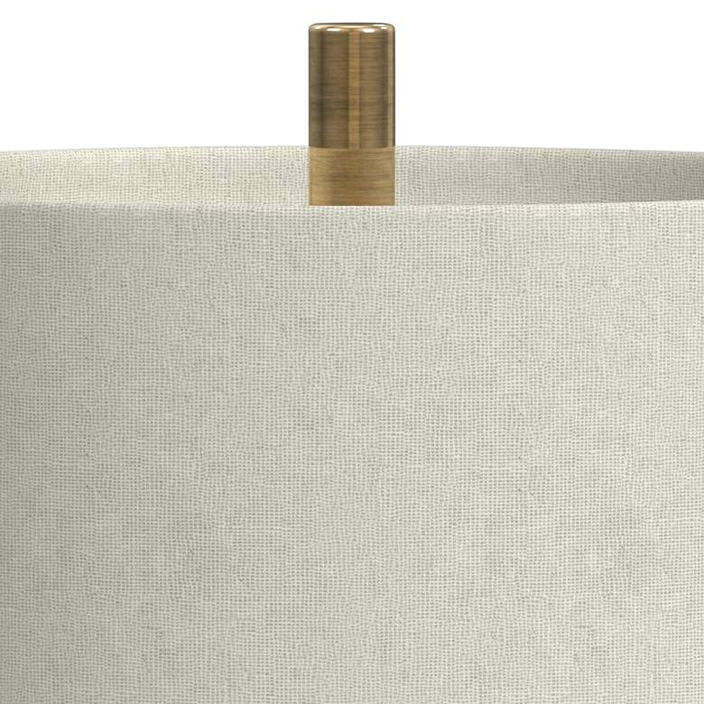 Image 4 Jed Cream Dark Gray and Cream Table Lamp more views