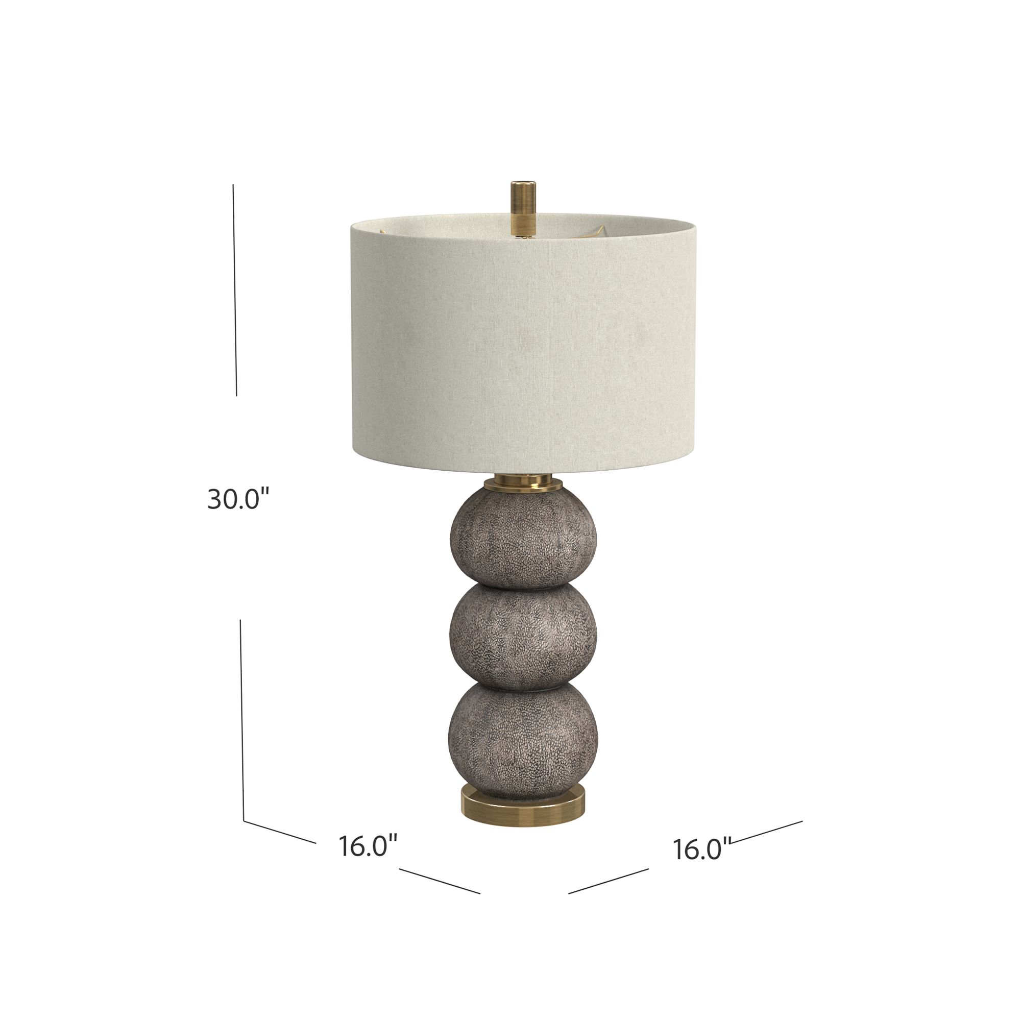 Jed Cream Dark Gray and Cream Table Lamp in scene