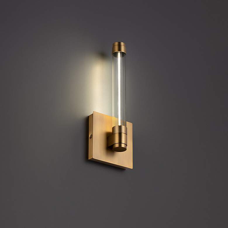 Image 1 Jedi 12.63"H x 5"W 1-Light Wall Sconce in Aged Brass