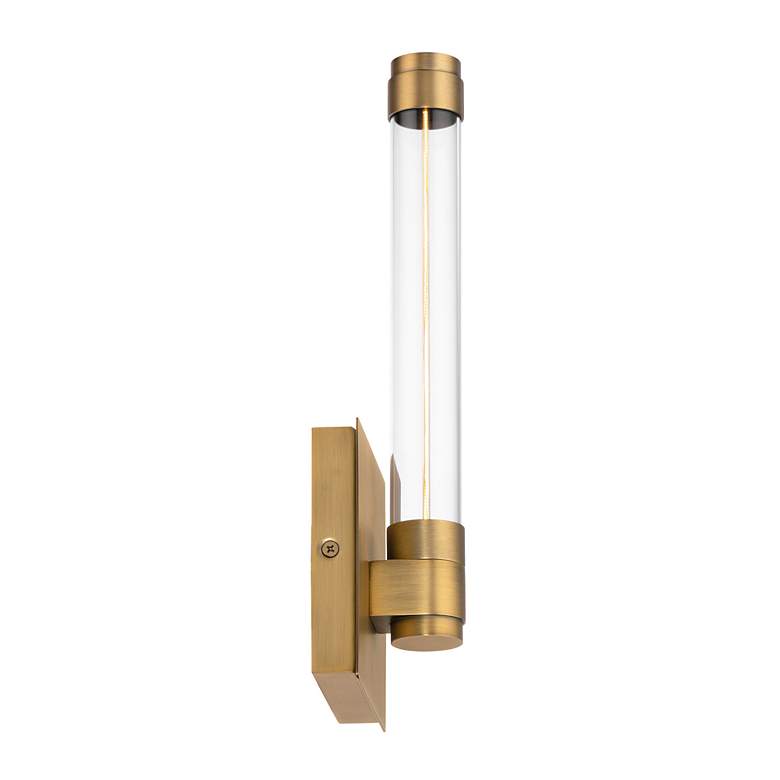Image 3 Jedi 12.63"H x 5"W 1-Light Wall Sconce in Aged Brass more views